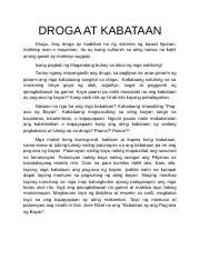 Sanaysay Tungkol Sa Droga .